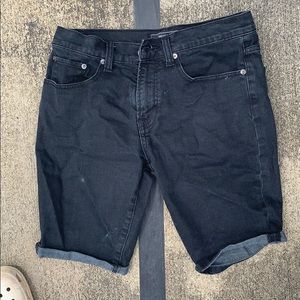 Black jean shorts